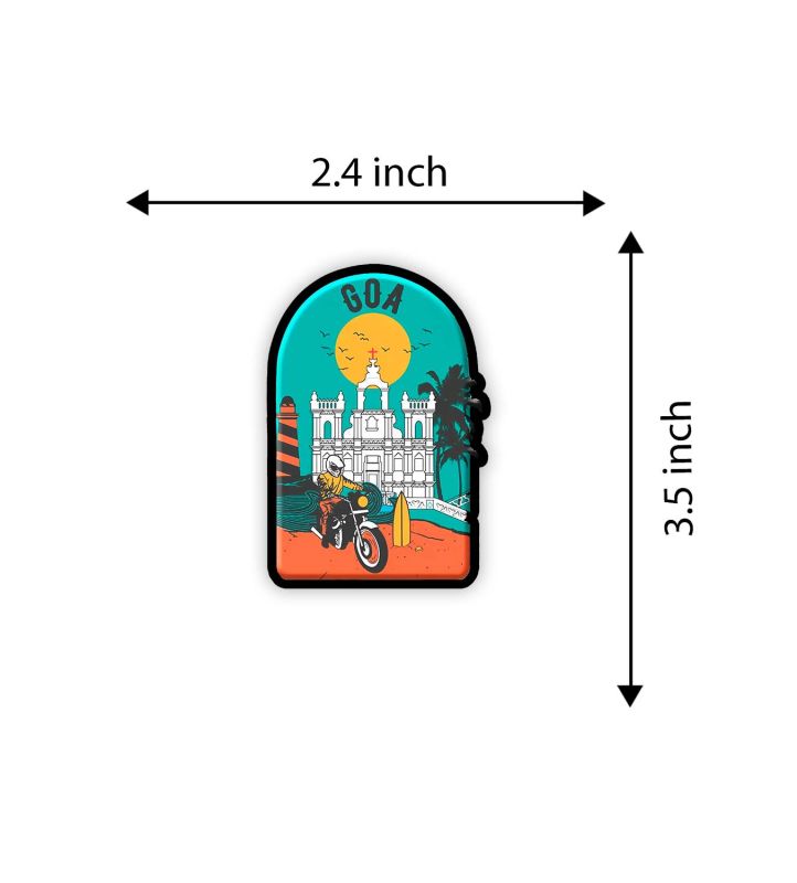 Goa Theme Fridge Magnet Refrigerator Stylish Fridge Magnet Home & Kitchen Decor  Travels Magnet Sticker  Souvenir Fridge Magnets (Goa Magnet2)